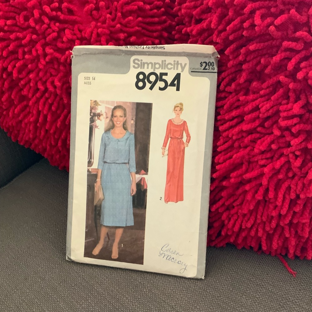 Vintage ladies dress pattern Size 14 Misses